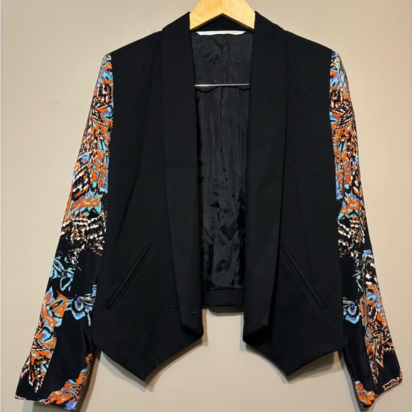 TWELVE STREET by CYNTHIA VINCENT Silk Sleeved Tuxedo Style Blazer - Picture 2 of 8